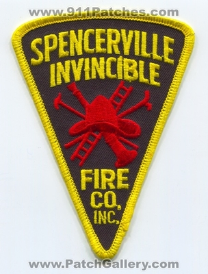 Spencerville Invincible Fire Company Inc Patch (Ohio)
Scan By: PatchGallery.com
Keywords: co. inc. department dept.