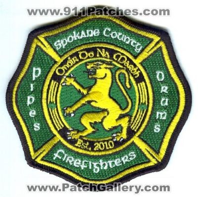 Spokane County FireFighters Pipes and Drums (Washington)
Scan By: PatchGallery.com
Keywords: co. department dept.