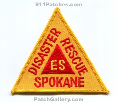 Spokane Disaster Rescue Emergency Services ES Patch (Washington)
Scan By: PatchGallery.com
Keywords: fire ems civil defense cd