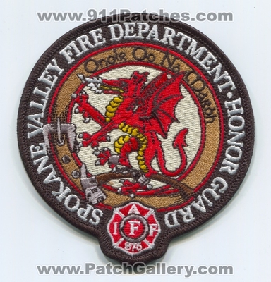 Spokane Valley Fire Department Honor Guard Patch (Washington)
Scan By: PatchGallery.com
Keywords: dept. iaff union local 876