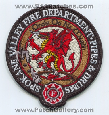 Spokane Valley Fire Department Pipes and Drums IAFF Local 876 Patch (Washington)
Scan By: PatchGallery.com
Keywords: dept. & union