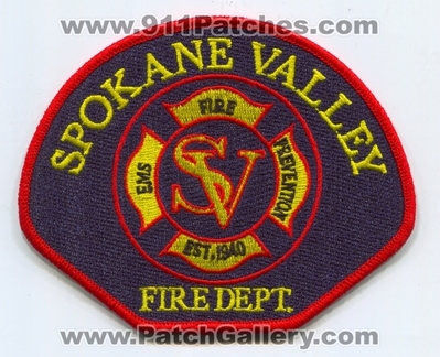Spokane Valley Fire Department Patch (Washington)
Scan By: PatchGallery.com
Keywords: dept. ems prevention