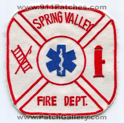 Spring Valley Fire Department Patch (UNKNOWN STATE)
Scan By: PatchGallery.com
Keywords: dept.