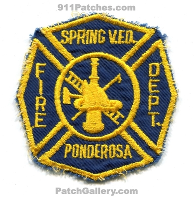 Spring Volunteer Fire Department Ponderosa Patch (Texas)
Scan By: PatchGallery.com
Keywords: vol. dept.