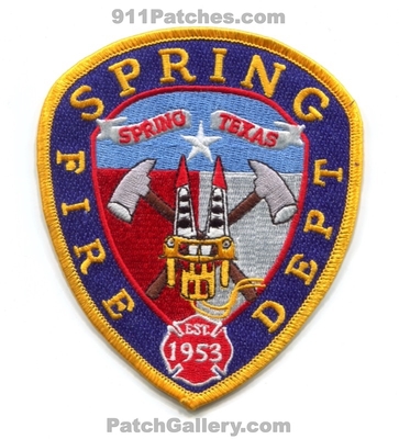 Spring Fire Department Patch (Texas)
Scan By: PatchGallery.com
Keywords: dept. est. 1953