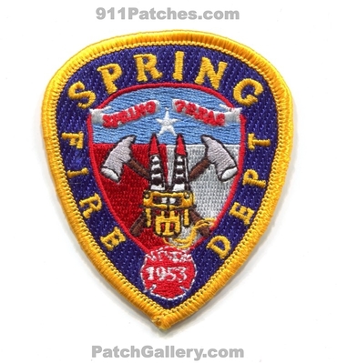 Spring Fire Department Patch (Texas)
Scan By: PatchGallery.com
Keywords: dept. est. 1953