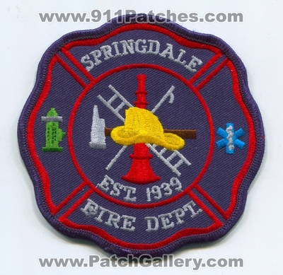 Springdale Fire Department Patch (Ohio)
Scan By: PatchGallery.com
Keywords: dept. est. 1939