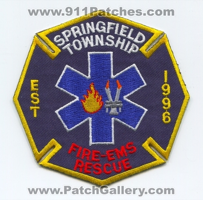 Springfield Township Fire EMS Rescue Department Patch (Ohio)
Scan By: PatchGallery.com
Keywords: twp. dept. est. 1996