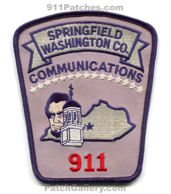 Springfield Washington County 911 Communications Patch (Kentucky)
Scan By: PatchGallery.com
Keywords: co. fire police department dept. sheriffs office