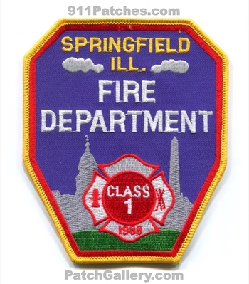 Springfield Fire Department Patch (Illinois)
Scan By: PatchGallery.com
Keywords: class 1 1988