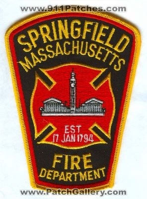 Massachusetts - Springfield Fire Department Patch (Massachusetts ...