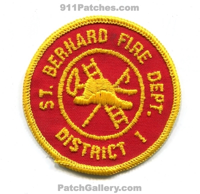 Saint Bernard Fire Department District 1 Patch (Louisiana)
Scan By: PatchGallery.com
Keywords: st. dept. dist.