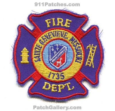 Sainte Genevieve Fire Department Patch (Missouri)
Scan By: PatchGallery.com
Keywords: st. ste. dept. 1735