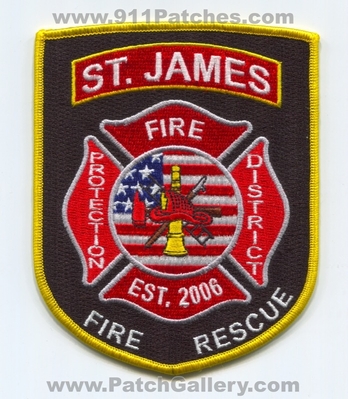 Saint James Fire Protection District Patch (Missouri)
Scan By: PatchGallery.com
Keywords: st. prot. dist. rescue department dept. est. 2006