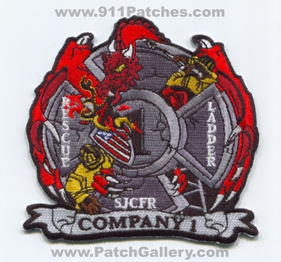 Saint Johns County Fire Rescue Department Company 1 Patch (Florida)
Scan By: PatchGallery.com
Keywords: St. Co. Dept. SJCFR S.J.C.F.R. Ladder Station Dragon