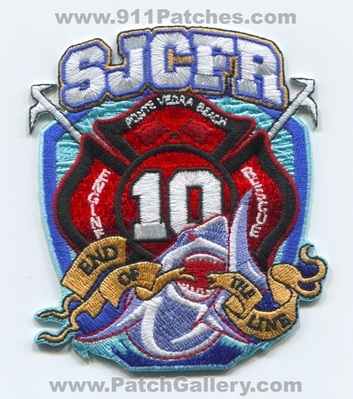 Saint Johns County Fire Rescue Department Station 10 Patch (Florida)
Scan By: PatchGallery.com
Keywords: St. Dept. SJCFR S.J.C.F.D. Engine Company Co. End of the Line - Shark - Ponte Vedra Beach