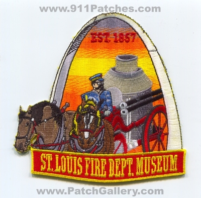 Saint Louis Fire Department Museum Patch (Missouri)
Scan By: PatchGallery.com
Keywords: St. Dept. StLFD St.L.F.D. Est. 1857