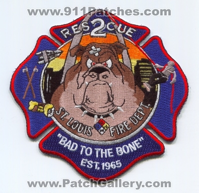 Saint Louis Fire Department Rescue 2 Patch (Missouri)
Scan By: PatchGallery.com
Keywords: St.L.F.D. StLFD Dept. Company Co. Station "Bad to the Bone" Est. 1965