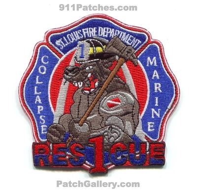 Saint Louis Fire Department Rescue 1 Patch (Missouri)
Scan By: PatchGallery.com
Keywords: st.l.f.d. stlfd dept. collapse marine company co. station