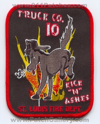 Saint Louis Fire Department Truck 10 Patch (Missouri)
Scan By: PatchGallery.com
Keywords: stlfd st.l.f.d. dept. company co. station kick "n" ashes donkey