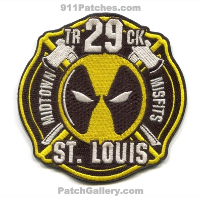 Saint Louis Fire Department Truck 29 Patch (Missouri)
Scan By: PatchGallery.com
Keywords: stlfd st.l.f.d. dept. company co. station midtown misfits