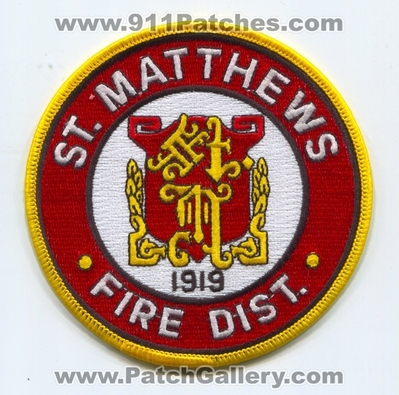 Saint Matthews Fire District Patch (Kentucky)
Scan By: PatchGallery.com
Keywords: st. dist. 1919 department dept.