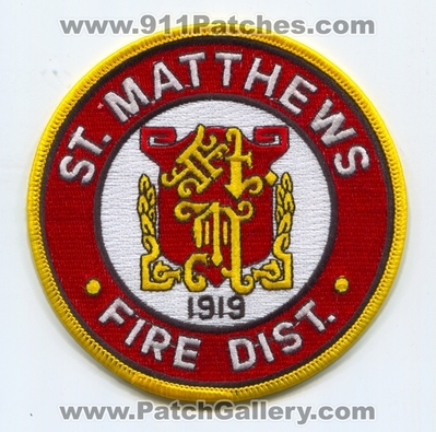 Saint Matthews Fire District Patch (Kentucky)
Scan By: PatchGallery.com
Keywords: st. dist. 1919 department dept.