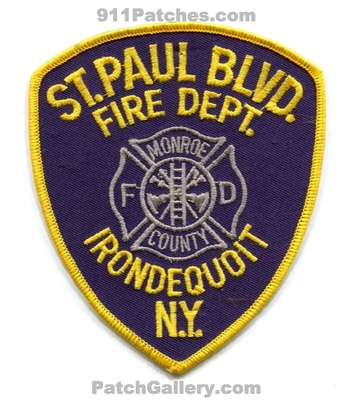 Saint Paul Boulevard Fire Department Irondequoit Monroe County Patch (New York)
Scan By: PatchGallery.com
Keywords: st. blvd. dept. co.