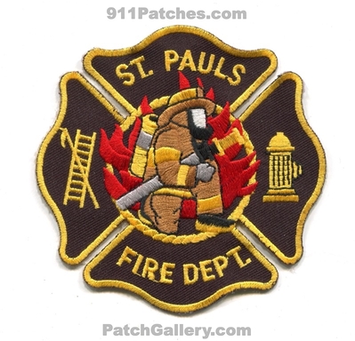 Saint Pauls Fire Department Patch (North Carolina)
Scan By: PatchGallery.com
Keywords: st. dept.