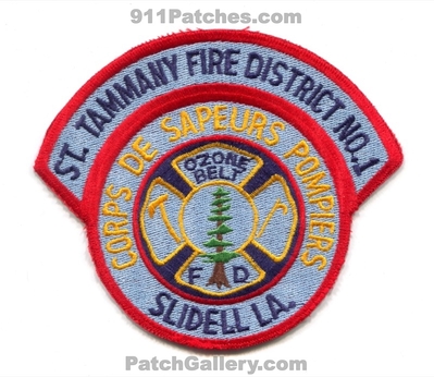 Saint Tammany Fire District Number 1 Slidell Patch (Louisiana)
Scan By: PatchGallery.com
Keywords: st. dist. no. #1 department dept. fd corps de sapeurs pompiers ozone belt