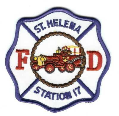 St Helena FD Station 17
Thanks to PaulsFirePatches.com for this scan.
Keywords: california fire department