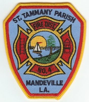 St Tammany Parish Fire Dist No 4
Thanks to PaulsFirePatches.com for this scan.
Keywords: louisiana saint district number mandeville