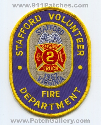 Stafford Volunteer Fire Department Engine Truck 2 Patch (Virginia)
Scan By: PatchGallery.com
Keywords: vol. dept. company co. 1962