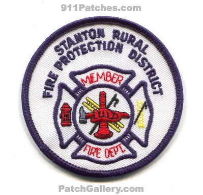 Stanton Rural Fire Protection District Member Patch (North Dakota)
Scan By: PatchGallery.com
Keywords: prot. dist. department dept.