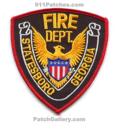 Statesboro Fire Department Patch (Georgia)
Scan By: PatchGallery.com
Keywords: dept.