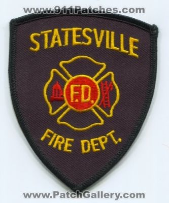 Statesville Fire Department (North Carolina)
Scan By: PatchGallery.com
Keywords: dept. f.d.