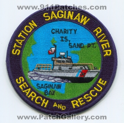 Station Saginaw River Search and Rescue USCG Military Patch (Michigan)
Scan By: PatchGallery.com
Keywords: sar charity is. sand. pt. saginaw bay