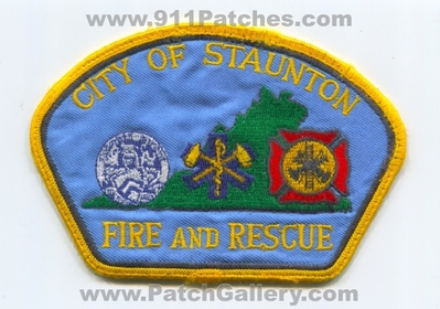 Staunton Fire and Rescue Department Patch (Virginia)
Scan By: PatchGallery.com
Keywords: city of & dept.