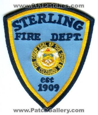 Sterling Fire Department Patch (Colorado)
[b]Scan From: Our Collection[/b]
Keywords: dept.
