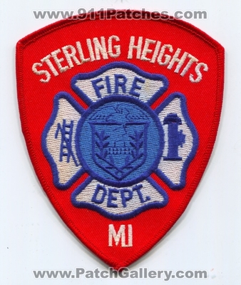 Sterling Heights Fire Department Patch (Michigan)
Scan By: PatchGallery.com
Keywords: dept.