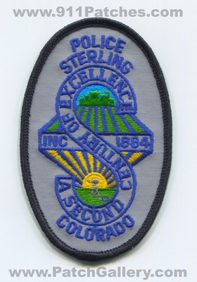 Sterling Police Department Patch (Colorado)
Scan By: PatchGallery.com
Keywords: dept. a second century of service inc 1884