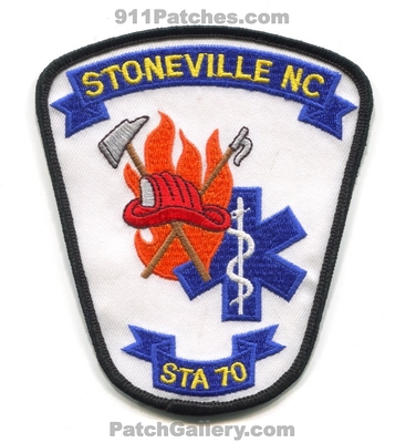 Stoneville Fire Department Station 70 Patch (North Carolina)
Scan By: PatchGallery.com
Keywords: dept. ems