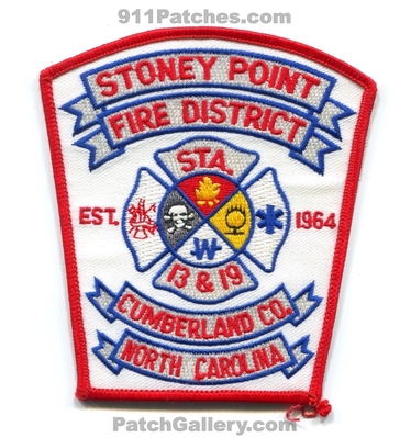 Stoney Point Fire District Station 13 and 19 Cumberland County Patch (North Carolina)
Scan By: PatchGallery.com
Keywords: dist. sta. & co. department dept. est. 1964