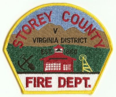 Storey County Fire Dept
Thanks to PaulsFirePatches.com for this scan.
Keywords: nevada department virginia district
