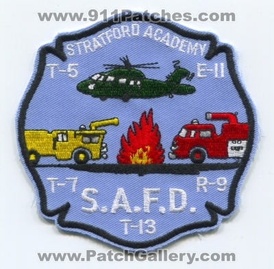 Stratford Academy Fire Department Engine 11 Truck 5 7 13 Rescue 9 Patch (Connecticut)
Scan By: PatchGallery.com
Keywords: dept. s.a.f.d. safd e-11 t-5 t-7 t-13 r-9