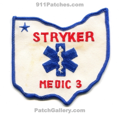 Stryker Medic 3 Ambulance EMS Patch (Ohio) (State Shape)
Scan By: PatchGallery.com
Keywords: paramedic emt