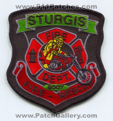 Sturgis Fire Rescue Department 2007 Patch (South Dakota)
Scan By: PatchGallery.com
Keywords: dept. motorcycle rally