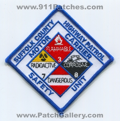 Suffolk County Highway Patrol Motor Carrier Safety Unit Patch (New York)
Scan By: PatchGallery.com
Keywords: co. police department dept. haz-mat hazmat