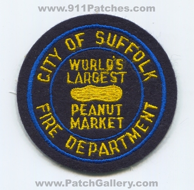 Suffolk Fire Department Patch (Virginia)
Scan By: PatchGallery.com
Keywords: city of dept. worlds largest peanut market