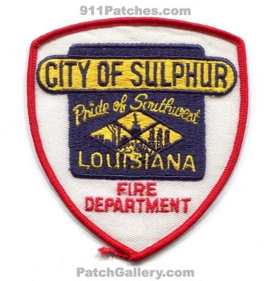 Sulphur Fire Department Patch (Louisiana)
Scan By: PatchGallery.com
Keywords: city of dept. pride of southwest